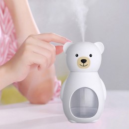 Ультразвуковой увлажнитель воздуха с подсветкой 160 мл "Мишка Humidifier Bear" ночник 2в1 Белый (237)