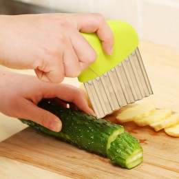 Слайсер фігурний з нержавіючої сталі, хвилястий ніж для різання овочів, нарізання фруктів (205)