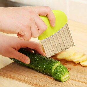 Слайсер фигурный из нержавеющей стали, волнистый нож для резки овощей, нарезки фруктов (205)