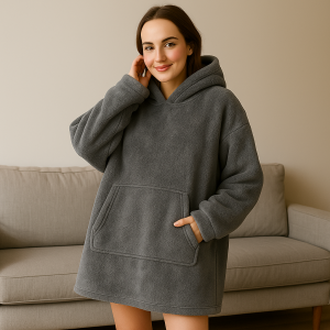 Толстовка-плед з капюшоном HUGGLE HOODIE універсальний розмір Сірий Толстовка-плед з капюшоном HUGGLE HOODIE універсальний розмір Сірий