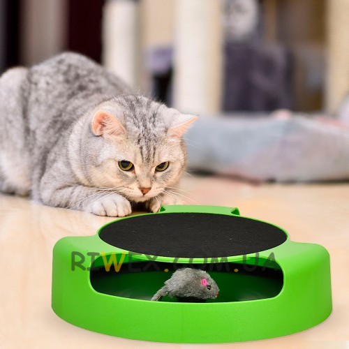 Інтерактивна іграшка для котів (кішок) з кігтечкою спіймай мишку Catch The Mouse