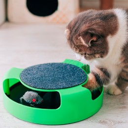 Інтерактивна іграшка для котів (кішок) з кігтечкою спіймай мишку Catch The Mouse