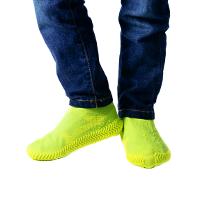 Силиконовые водонепроницаемые чехлы-бахилы для обуви от дождя и грязи размер M, Желтый