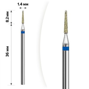 Алмазная насадка для фрезера игла М-12 1,4х8,2 мм фреза mART (1967) Алмазная насадка для фрезера игла М-12 1,4х8,2 мм фреза mART (1967)