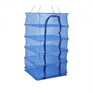 Сетка сушилка для рыбы, грибов, овощей и фруктов 5 ярусов + отделение для поддона, 45х45х100 см