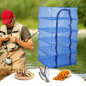 Сетка сушилка для рыбы, грибов, овощей и фруктов 5 ярусов + отделение для поддона, 45х45х100 см