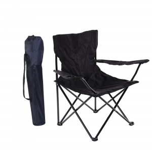 Туристичний складний стілець зі спинкою Павук до 150 кг у чохлі, Чорний