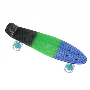 Скейт Пенни Борд Best Board с двухсторонним окрасом и светящимися колесами, цвета в ассортименте