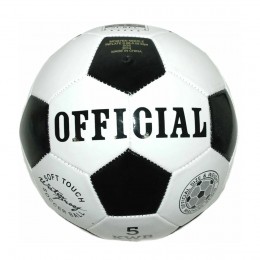 Футбольний м'яч Indigo OFFICIAL MA-33 22 см, чорний/білий (ARSH)