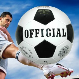 Футбольний м'яч Indigo OFFICIAL MA-33 22 см, чорний/білий (ARSH)
