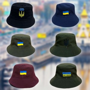 Летняя патриотичная панама с символикой Украины, цвета в ассортименте