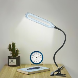 Настольная лампа светодиодная гибкая LED на прищепке, Черный