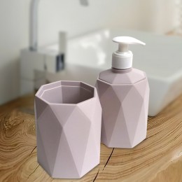 Набор аксессуаров в ванную комнату для умывания 2/1 GEO, Бледно-розовый (2339)