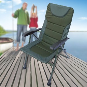 Крісло рибальське коропове BoyaBy TFC055 з підлокітниками та регульованою спинкою (988)