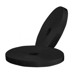 Стрічка галантирейна №70 поліпропіленова, 25 мм - 50 м, Чорний (2021)