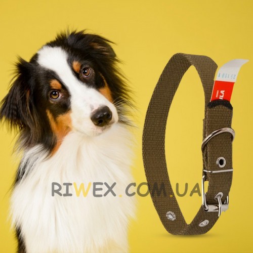 Міцний брезентовий нашийник для собак 30 мм - довжина 57 см, одинарний (2021)