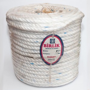 Канат полипропиленовый №83 D=16 мм 100 м (2021) Канат полипропиленовый №83 D=16 мм 100 м (2021)