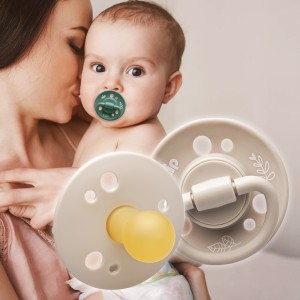 Круглая пустышка Nip 38589-51/417656 Вишенка Зеленая серия от 0 до 6 месяцев, латекс (TK)