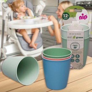 Детские стаканы для питья Nip 37067, эко-серия Green 250 мл, 2 шт. (TK)