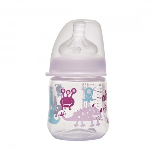Пляшка для годування NIP 35056 Actiflex M з широкою горловиною + соска з широкою шийкою для дівчинки, 150 мл (TK)