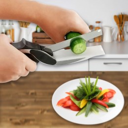 Универсальные кухонные нож-ножницы 2 в 1 Clever cutter (237)