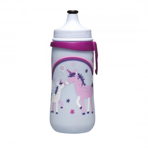 Поилка NIP 35052 PET-Box Kids Cup с выдвижной крышечкой для девочки от 18 месяцев РР, 330 мл (TK)