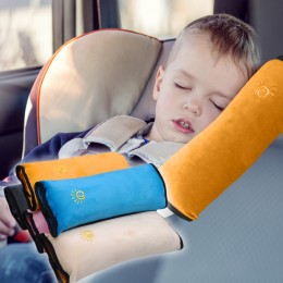 Подушка-підголовник на ремінь безпеки - для комфортних подорожей, кольори в асортименті (219)