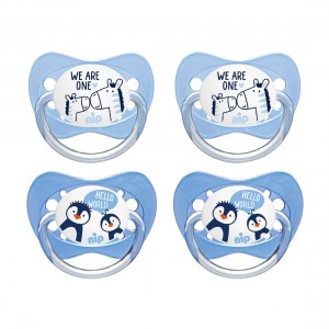Пустушка силіконова Nip Моя сім'я від 16 до 32 місяців 2 шт. 31005, кольори в асортименті (TK)