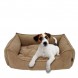 Велюровий лежак для котів та собак Mamo Pets Simple XS 45х35 (35х27) з бортами, Бежевий