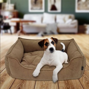 Велюровый лежак для кошек и собак Mamo Pets Simple XS 45х35 (35х27) с бортами, Бежевый Велюровый лежак для кошек и собак Mamo Pets Simple XS 45х35 (35х27) с бортами, Бежевый