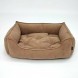 Велюровий лежак для котів та собак Mamo Pets Simple XS 45х35 (35х27) з бортами, Бежевий
