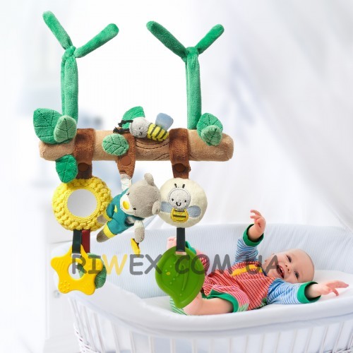 Интерактивная игрушка BabyOno 1473 подвесная спираль - Садовник Тед, 21×22×6 см (SB)