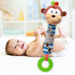 Дитяча іграшка-прорізувач з пищалкою BabyOno 619 Мавпеня Георгій, 11х22 см (SB)