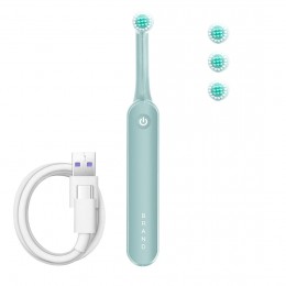 Електрична зубна щітка Electric rotate toothbrush, перезаряджається від USB з насадками (AMN)