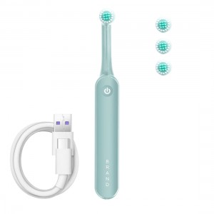 Електрична зубна щітка Electric rotate toothbrush, перезаряджається від USB з насадками (AMN)