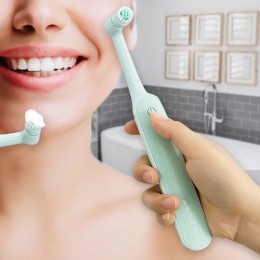 Електрична зубна щітка Electric rotate toothbrush, перезаряджається від USB з насадками (AMN)