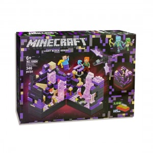 Дитячий конструктор Minecraft 10004 з LED підсвічуванням, 346 деталей (593)