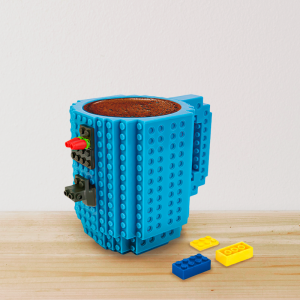 Чашка LEGO кружка конструктор 350 мл голубая (237)