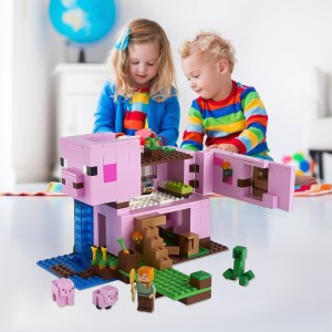 Дитячий конструктор Minecraft My World Дім Свиня SH043, 478 деталей (593)