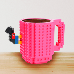 Чашка LEGO кружка конструктор 350 мл рожева (237)