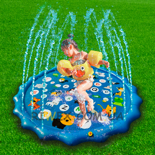 Мини надувной бассейн с фонтаном, коврик для детей с рисунками