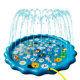 Мини надувной бассейн с фонтаном, коврик для детей с рисунками