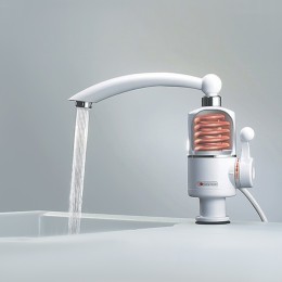 Проточный водонагреватель кран электрический Delimano Instant Electric Heating Water Faucet с нижним подключением