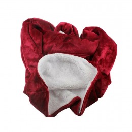 Толстовка-плед с капюшоном HUGGLE HOODIE универсальный размер, Красный