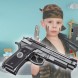 Детский пистолет 331 с мягкими пулями-присосками, резиновыми и водяными пулями (IGR24)
