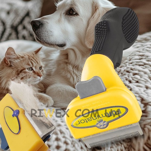 Фурмінатор FURminator маленький для довгошерстих середніх собак та кішок, з кнопкою 6.8 см