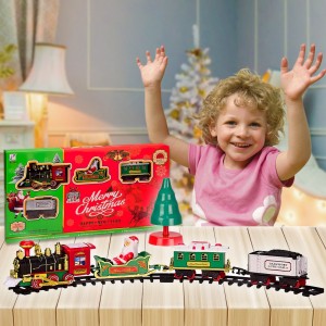 Дитяча залізниця MERRY CHRISTMAS 238-3 зі звуковими та світловими ефектами (IGR24)