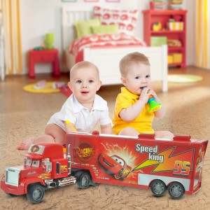 Інерційний трейлер вантажівка Мак Тачки Блискавка Маккуїн 189-12 з причепом (IGR24) Інерційний трейлер вантажівка Мак Тачки Блискавка Маккуїн 189-12 з причепом (IGR24)