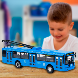 Іграшковий інерційний тролейбус 6407E металопластиковий (IGR24)