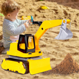Дитяча пластикова іграшка Трактор з ковшем ТехноК 6276 гусеничний 41,5 см, Великий (IGR24)